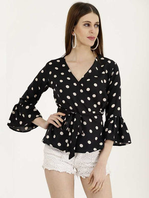 TANDUL  Casual Bell Sleeves Printed Women Multicolor Top