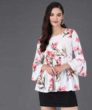 Casual Regular Sleeves Printed Women Multicolor Top