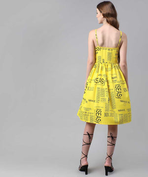Women Fit and Flare Multicolor Dress