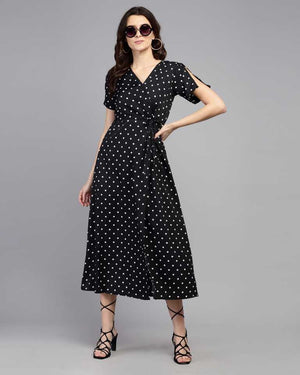 TANDUL  Women Maxi Black Dress