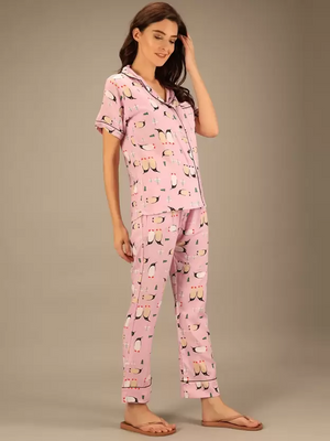 TANDUL  Women Printed Multicolor Shirt & Pyjama set