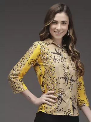 Women Printed Casual Multicolor Shirt