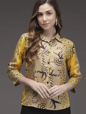 Women Printed Casual Multicolor Shirt