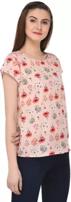 Casual Printed Women Multicolor Top