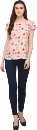 Casual Printed Women Multicolor Top