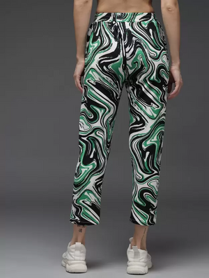 TANDUL  Regular Fit Women Multicolor Lycra Blend Trousers