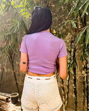 TANDUL  Casual Regular Sleeves Solid Women Purple Top