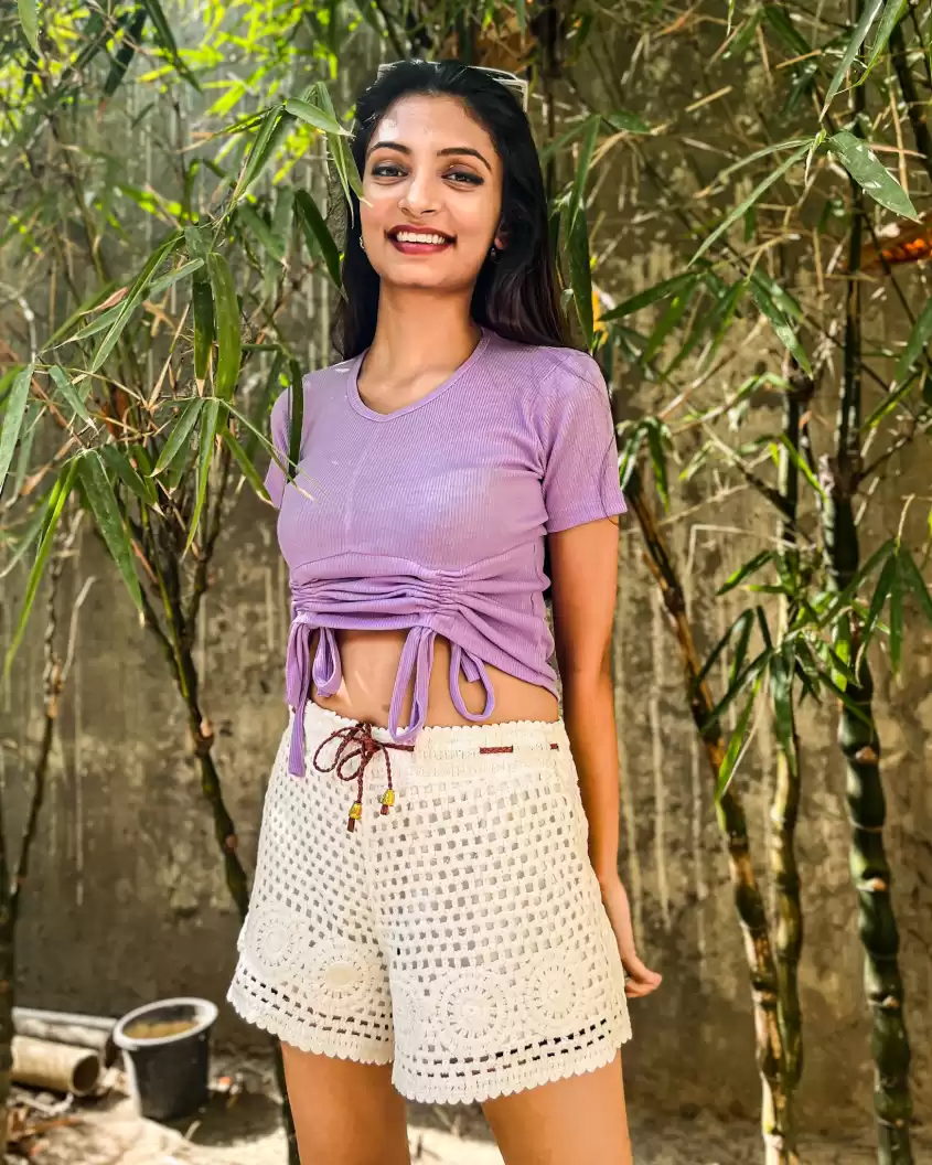 TANDUL  Casual Regular Sleeves Solid Women Purple Top
