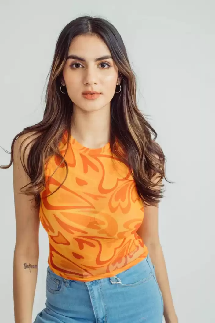 TANDUL  Casual Regular Sleeves Printed Women Yellow Top
