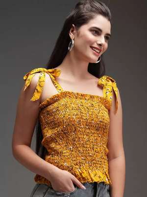 TANDUL  Casual Sleeveless Printed Women Multicolor Top