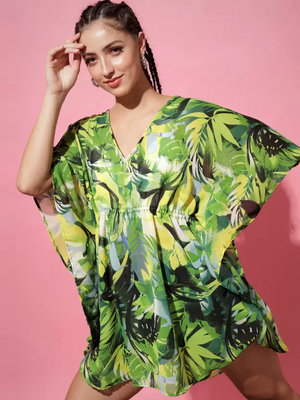 TANDUL  Printed Georgette Women Kaftan