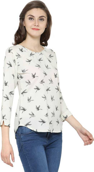 TANDUL  Casual Regular Sleeves Printed Women Multicolor Top
