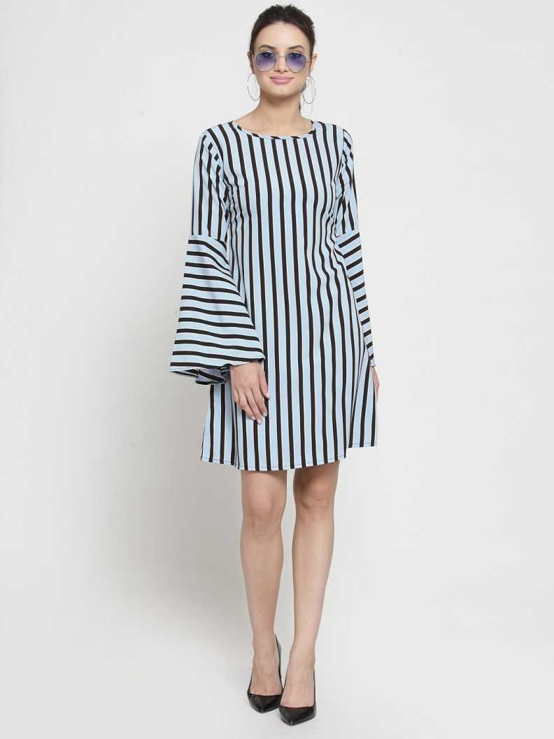 Women A-line Blue Dress