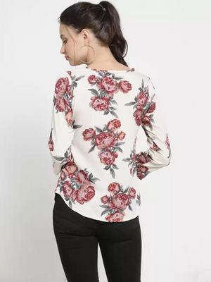 TANDUL  Casual Regular Sleeves Printed Women Multicolor Top