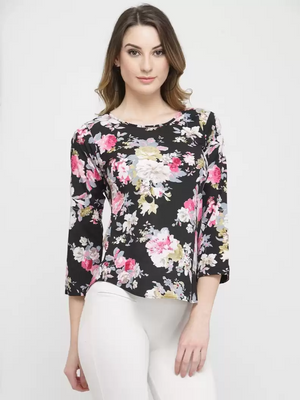 TANDUL  Casual Regular Sleeves Printed Women Multicolor Top