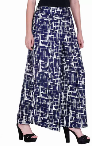 TANDUL  Flared Women Multicolor Poly Crepe Trousers