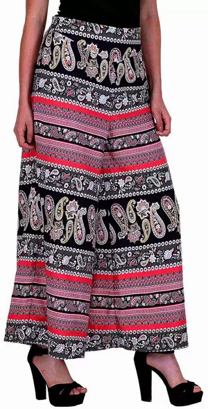 TANDUL  Flared Women Multicolor Poly Crepe Trousers