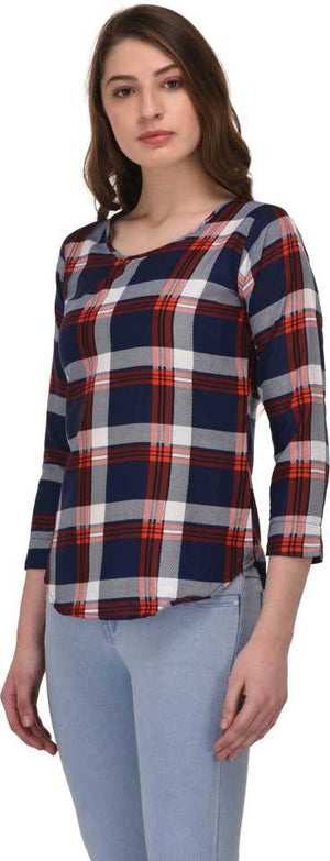TANDUL  Casual Regular Sleeves Printed Women Multicolor Top