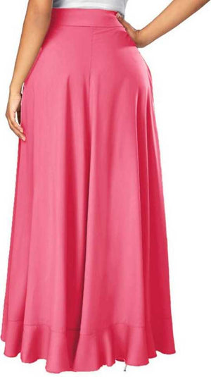 TANDUL  Women Solid Flared Pink Skirt