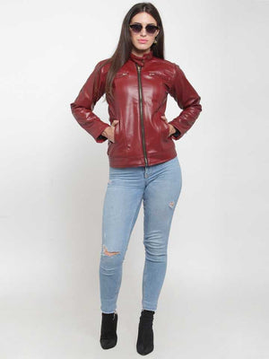 Full Sleeve Solid Women Riding Jacket