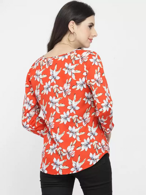 TANDUL  Casual Regular Sleeves Printed Women Multicolor Top