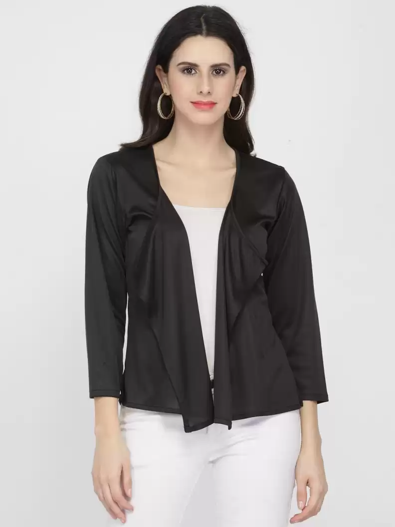 TANDUL  Women Full Sleeve Black Shrug