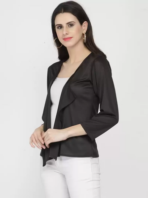 TANDUL  Women Full Sleeve Black Shrug