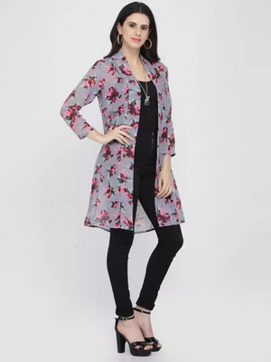 TANDUL  Women 3/4 Sleeve Multicolor Shrug