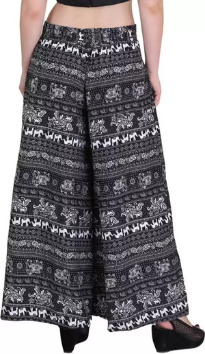 TANDUL  Flared Women Multicolor Poly Crepe Trousers