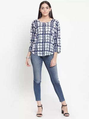 TANDUL  Casual Regular Sleeves Printed Women Multicolor Top
