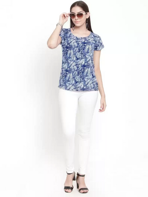 TANDUL  Casual Regular Sleeves Printed Women Multicolor Top