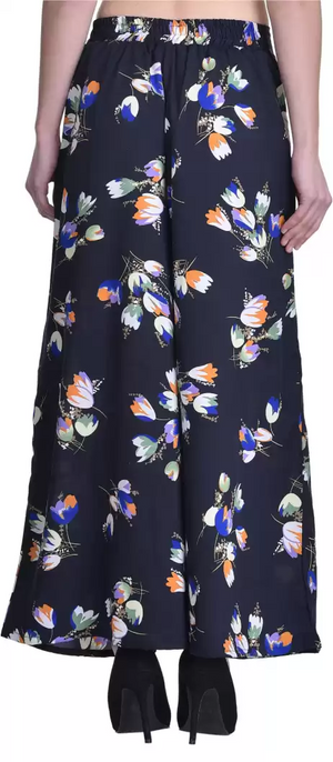 TANDUL  Flared Women Multicolor Poly Crepe Trousers
