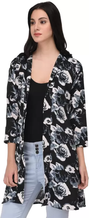 TANDUL  Women 3/4 Sleeve Multicolor Shrug