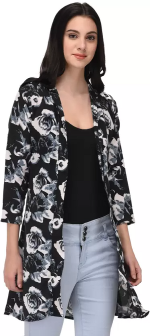 TANDUL  Women 3/4 Sleeve Multicolor Shrug