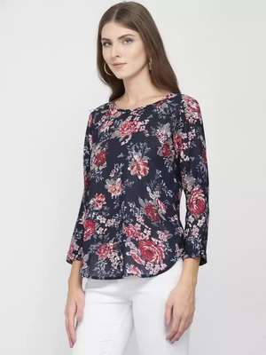 TANDUL  Casual Regular Sleeves Printed Women Multicolor Top