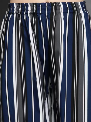 TANDUL  Regular Fit Women Multicolor Crepe Trousers