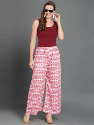 TANDUL  Regular Fit Women Multicolor Crepe Trousers