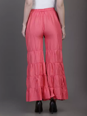 TANDUL  Regular Fit Women Pink Rayon Trousers