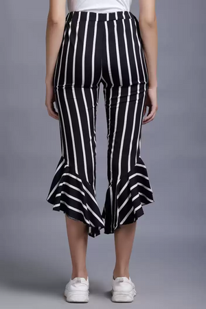 TANDUL  Regular Fit Women Multicolor Crepe Trousers