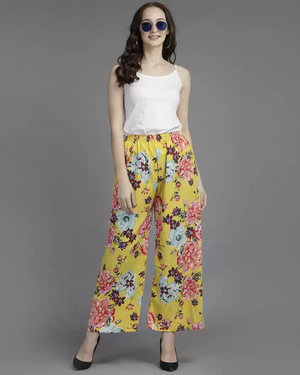 TANDUL  Regular Fit Women Multicolor Pure Crepe Trousers
