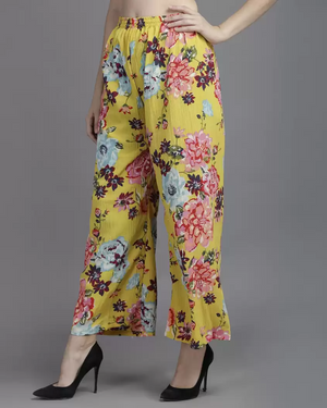 TANDUL  Regular Fit Women Multicolor Pure Crepe Trousers
