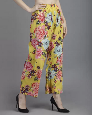 TANDUL  Regular Fit Women Multicolor Pure Crepe Trousers