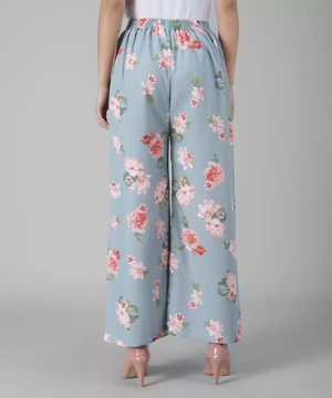 TANDUL  Relaxed Women Multicolor Crepe Trousers