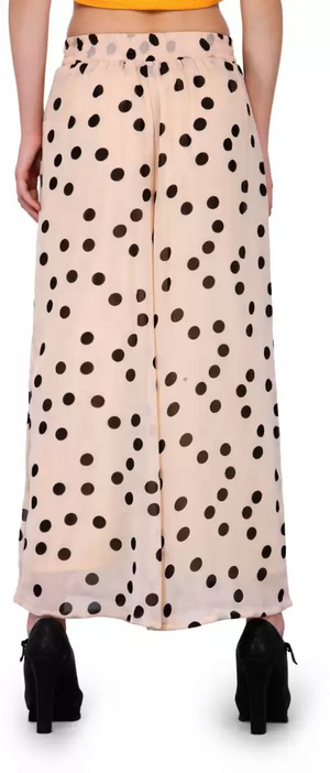 TANDUL  Regular Fit Women Beige Poly Georgette Trousers