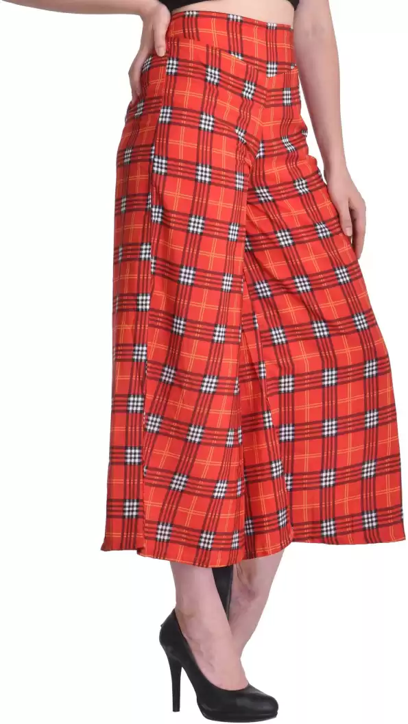 TANDUL  Flared Women Multicolor Poly Crepe Trousers