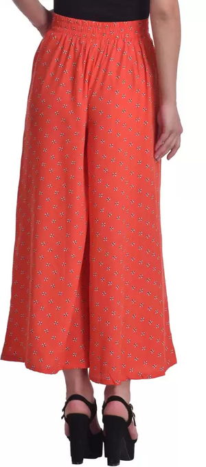 TANDUL  Flared Women Multicolor Poly Crepe Trousers
