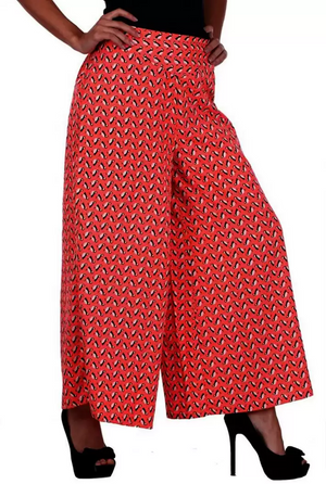 TANDUL  Flared Women Multicolor Poly Crepe Trousers