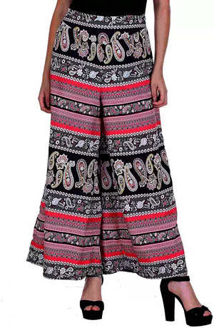 TANDUL  Flared Women Multicolor Poly Crepe Trousers