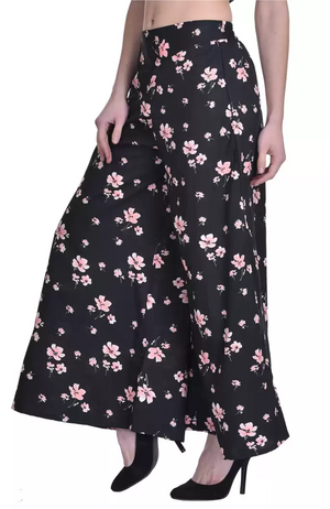 TANDUL  Flared Women Multicolor Poly Crepe Trousers