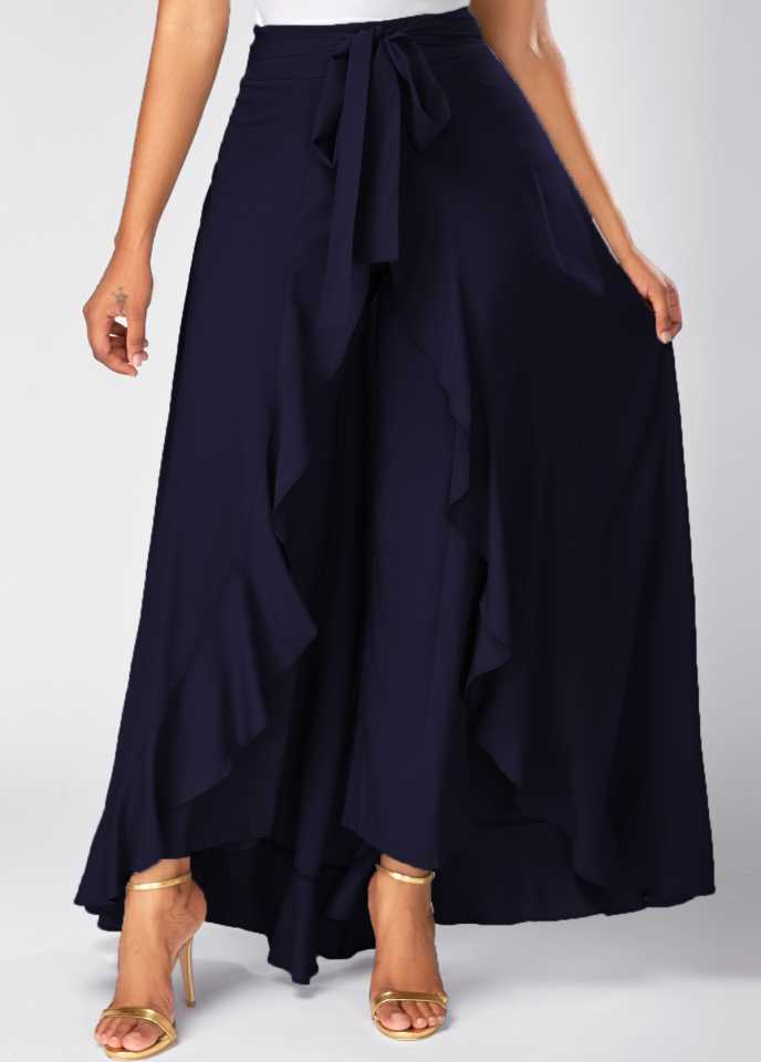 TANDUL  Women Solid Flared Blue Skirt